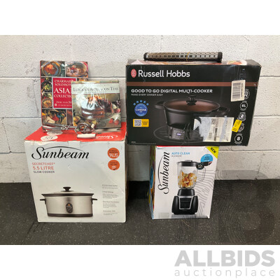 SUNBEAM Slow Cooker and Blender, RUSSELL HOBBS Multi Cooker and More SUNBEAM Slow Cooker and Blender, RUSSELL HOBBS Multi Cooker and More