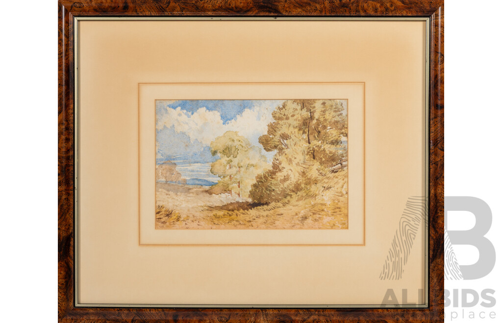Artists Unknown (20th Century), Pair of Three Wonderful Landscapes, Original Vintage Watercolours, 39 X 46 Cm (frames) (3)