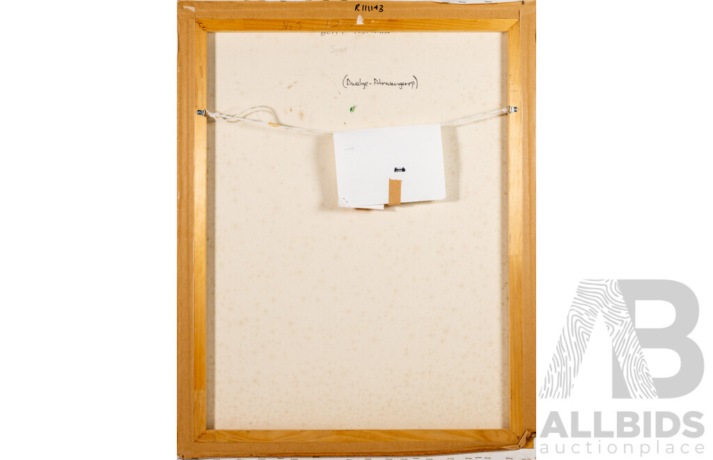 Betty Mbitjana (20th Century, Indigenous-Australian, 1954-), Unititled - Ceremonial Body Paint, Wonderful Original Acrylic on Canvas, 91 x 72 cm