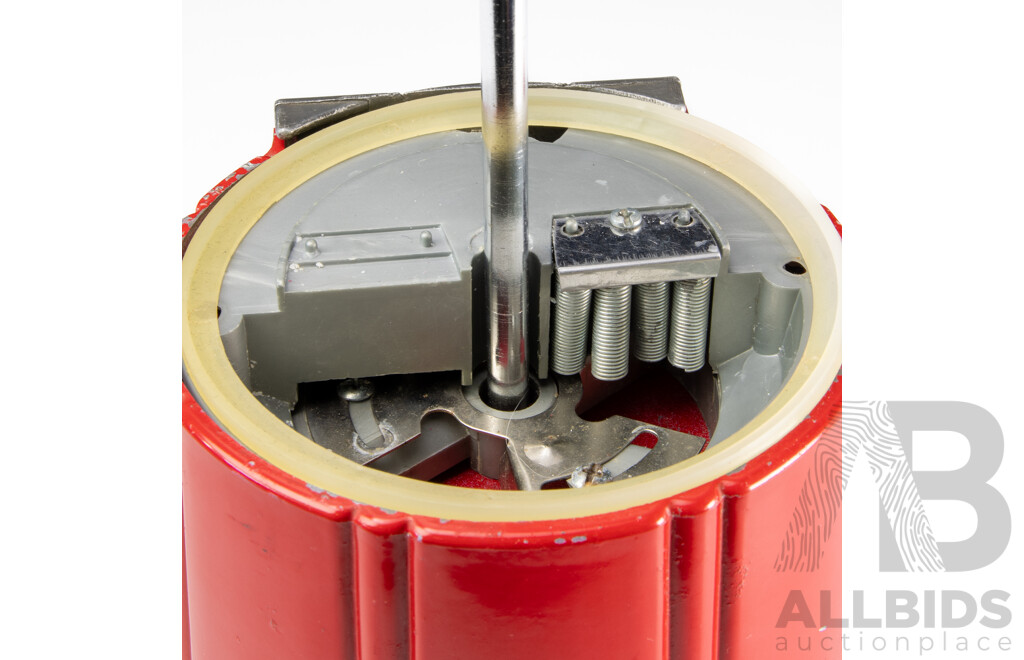 Painted Cast Metal and Glass Gumball Machine