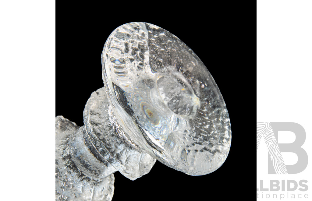 Good Collection of Vintage Graduating Iittala Festivo Glass Candlesticks Designed by Timo Sarpenava