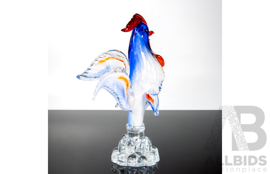 Vintage Art Glass Rooster
