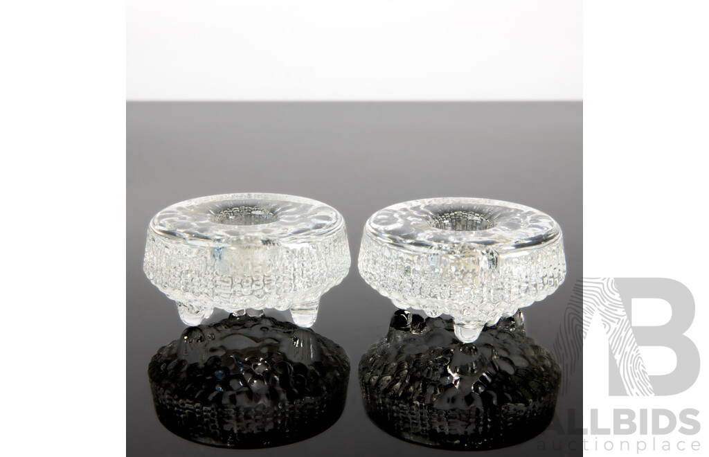 Pair of Rare Iittala Candle Holders Designed by Ultima Thule