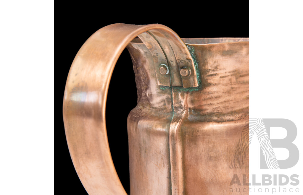Antique Large Copper Tankard, Marked SGG