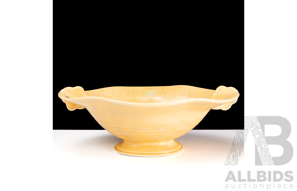 Beswick Art Deco Drip Glazed Footed Bowl with Original Label