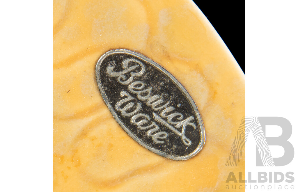 Beswick Art Deco Drip Glazed Footed Bowl with Original Label