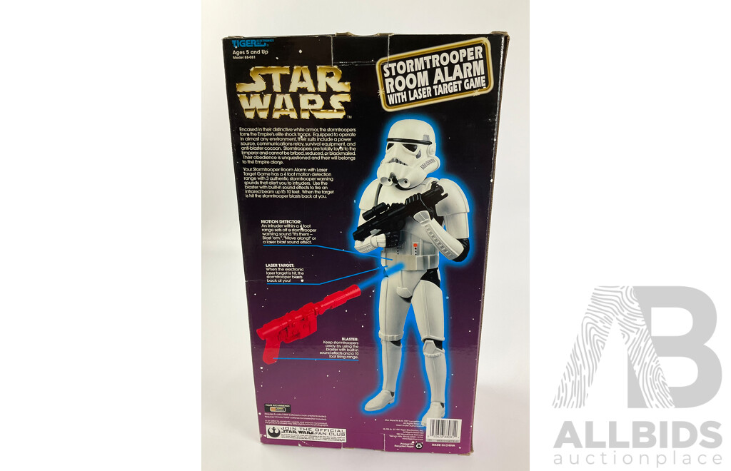 1997 Tiger Star Wars Stormtrooper Room Alarm with Lazer Target Game