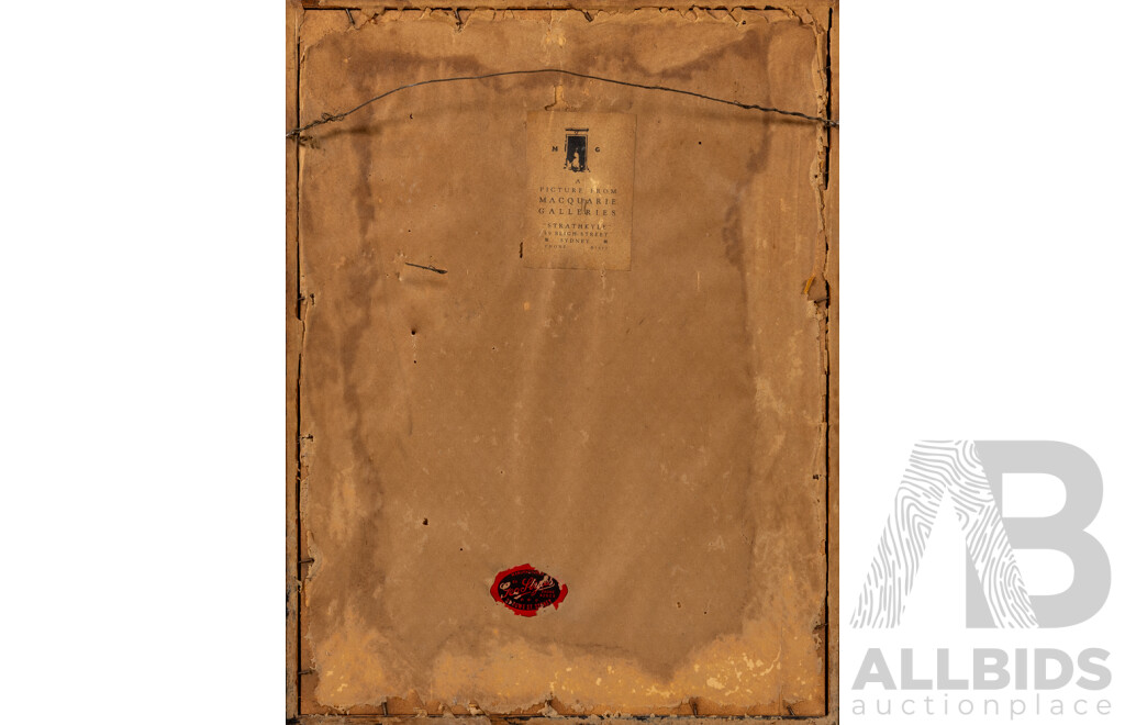 Lionel Lindsay, (19/20th Centuries, Australian, 1874-1961), Shanty on the Rise Original Antique Dry Point Etching, 42.5 x 32.5 cm (frame)