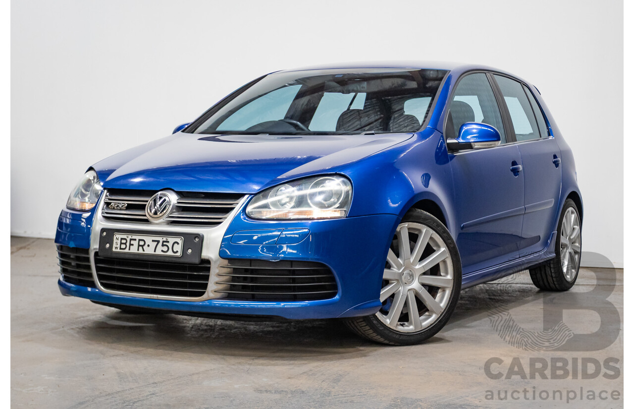 4/2008 Volkswagen Golf R32 Mk5 (AWD) 1K MY08 Upgrade 5d Hatchback Blue Graphite Pearl VR6 3.2L