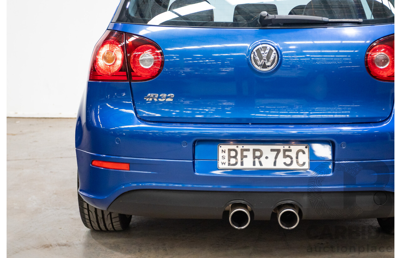 4/2008 Volkswagen Golf R32 Mk5 (AWD) 1K MY08 Upgrade 5d Hatchback Blue Graphite Pearl VR6 3.2L