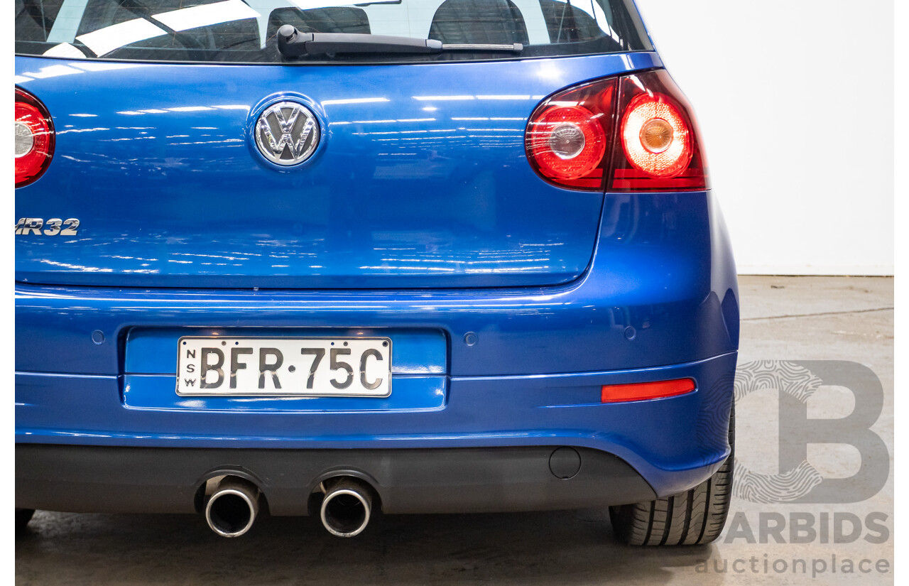 4/2008 Volkswagen Golf R32 Mk5 (AWD) 1K MY08 Upgrade 5d Hatchback Blue Graphite Pearl VR6 3.2L