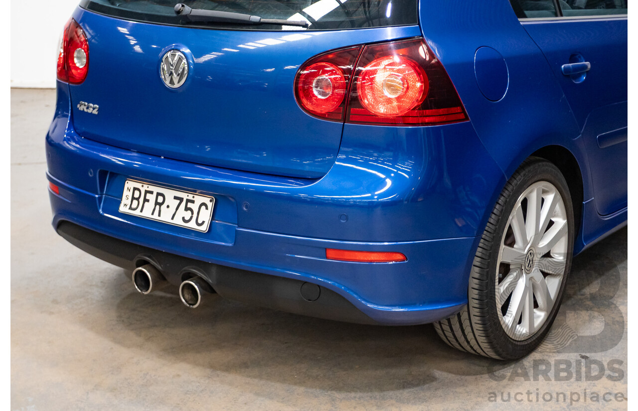 4/2008 Volkswagen Golf R32 Mk5 (AWD) 1K MY08 Upgrade 5d Hatchback Blue Graphite Pearl VR6 3.2L