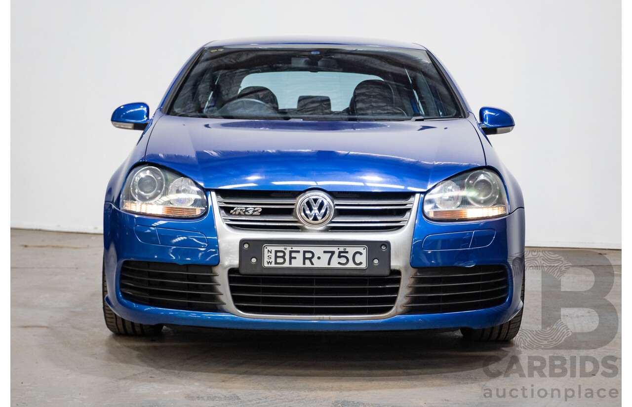 4/2008 Volkswagen Golf R32 Mk5 (AWD) 1K MY08 Upgrade 5d Hatchback Blue Graphite Pearl VR6 3.2L