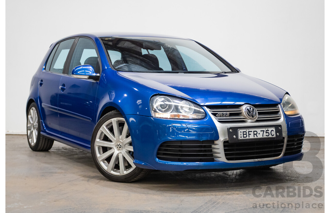 4/2008 Volkswagen Golf R32 Mk5 (AWD) 1K MY08 Upgrade 5d Hatchback Blue Graphite Pearl VR6 3.2L