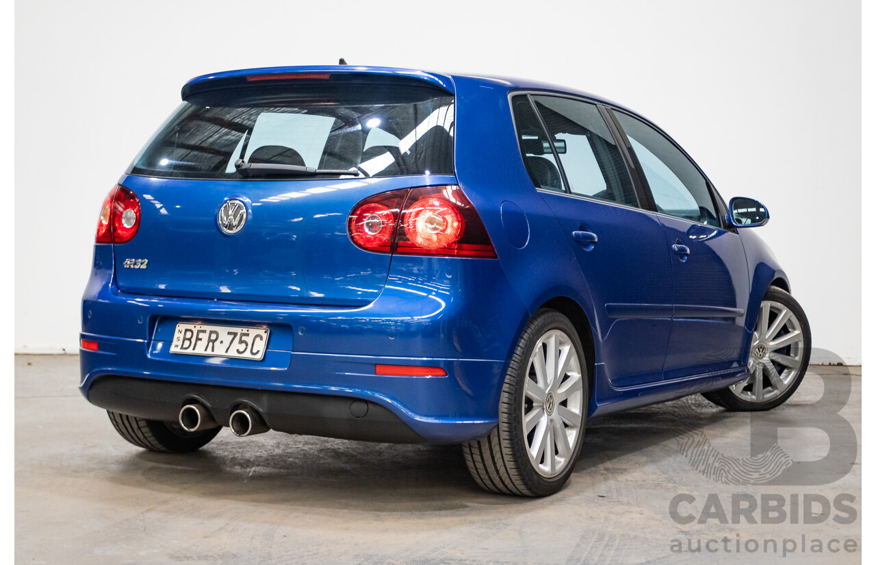 4/2008 Volkswagen Golf R32 Mk5 (AWD) 1K MY08 Upgrade 5d Hatchback Blue Graphite Pearl VR6 3.2L