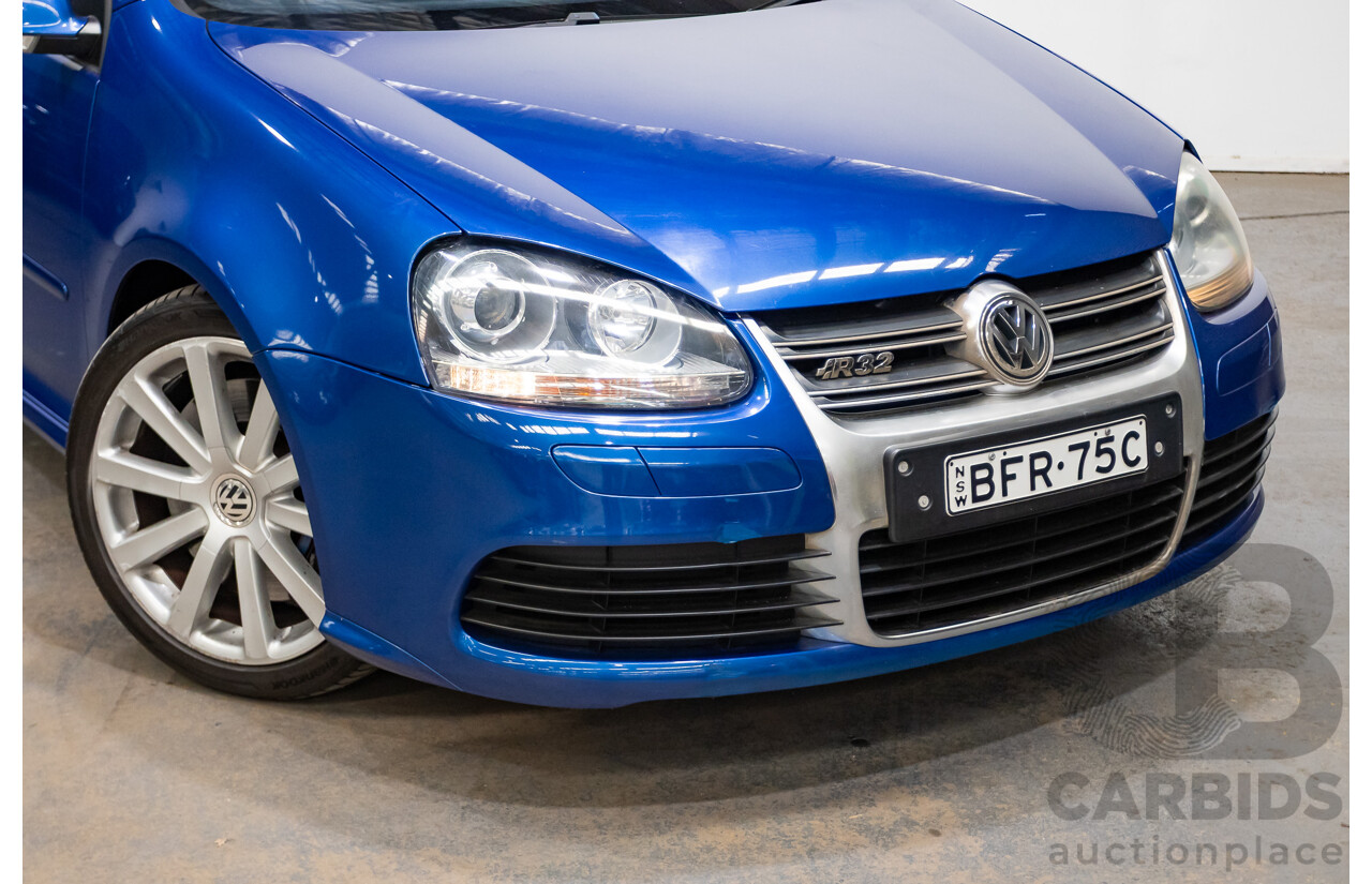 4/2008 Volkswagen Golf R32 Mk5 (AWD) 1K MY08 Upgrade 5d Hatchback Blue Graphite Pearl VR6 3.2L