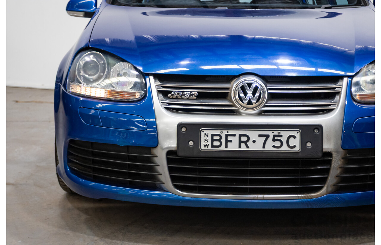 4/2008 Volkswagen Golf R32 Mk5 (AWD) 1K MY08 Upgrade 5d Hatchback Blue Graphite Pearl VR6 3.2L