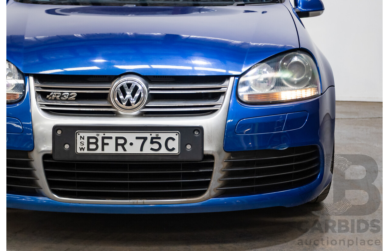 4/2008 Volkswagen Golf R32 Mk5 (AWD) 1K MY08 Upgrade 5d Hatchback Blue Graphite Pearl VR6 3.2L