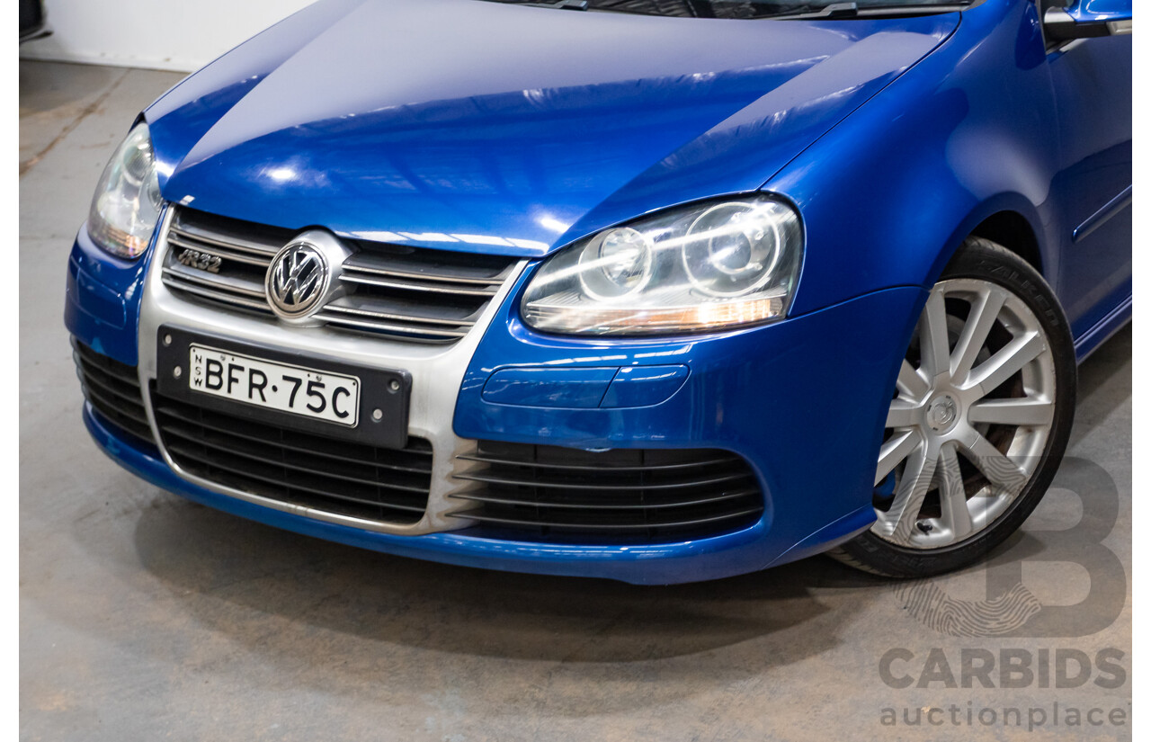 4/2008 Volkswagen Golf R32 Mk5 (AWD) 1K MY08 Upgrade 5d Hatchback Blue Graphite Pearl VR6 3.2L