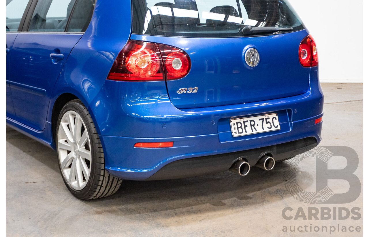 4/2008 Volkswagen Golf R32 Mk5 (AWD) 1K MY08 Upgrade 5d Hatchback Blue Graphite Pearl VR6 3.2L