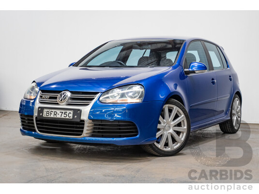 4/2008 Volkswagen Golf R32 Mk5 (AWD) 1K MY08 Upgrade 5d Hatchback Blue Graphite Pearl VR6 3.2L