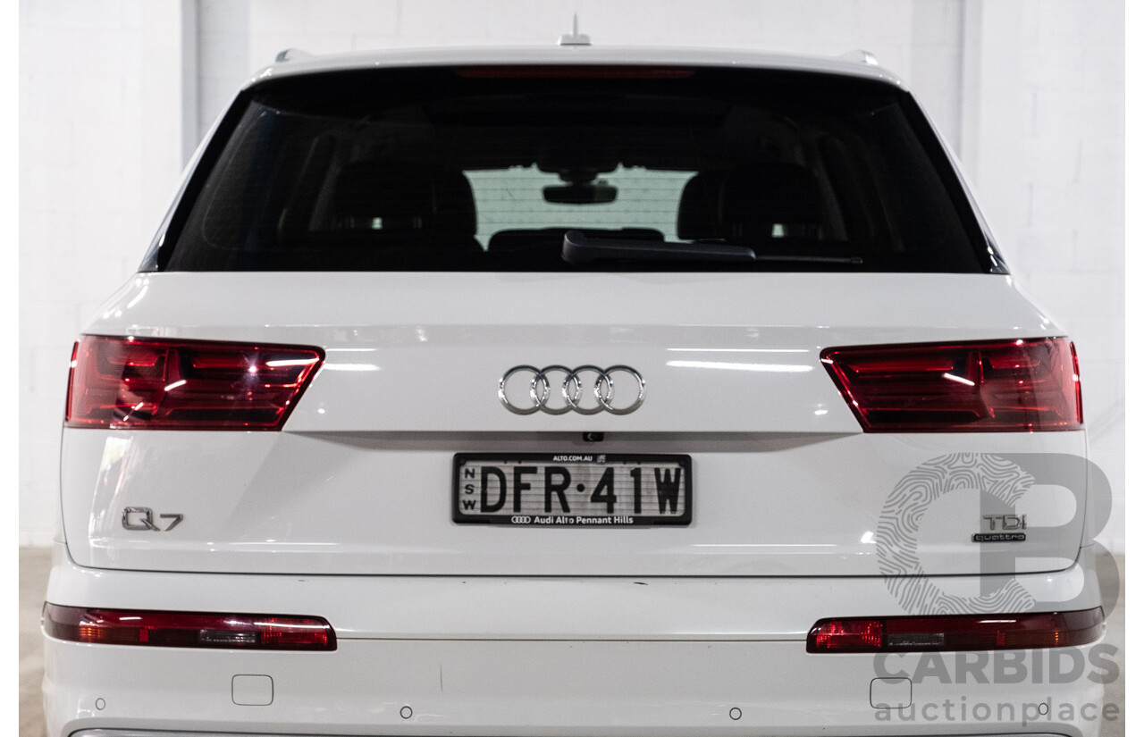 05/2016 Audi Q7 3.0 TDI Quattro (200kW AWD) 4M 4d Wagon Carrara White Turbo Diesel V6 3.0L - 7 Seater
