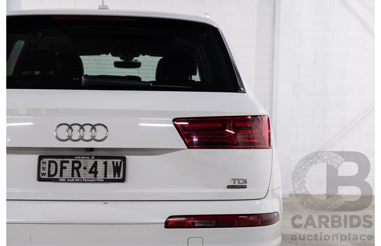 05/2016 Audi Q7 3.0 TDI Quattro (200kW AWD) 4M 4d Wagon Carrara White Turbo Diesel V6 3.0L - 7 Seater
