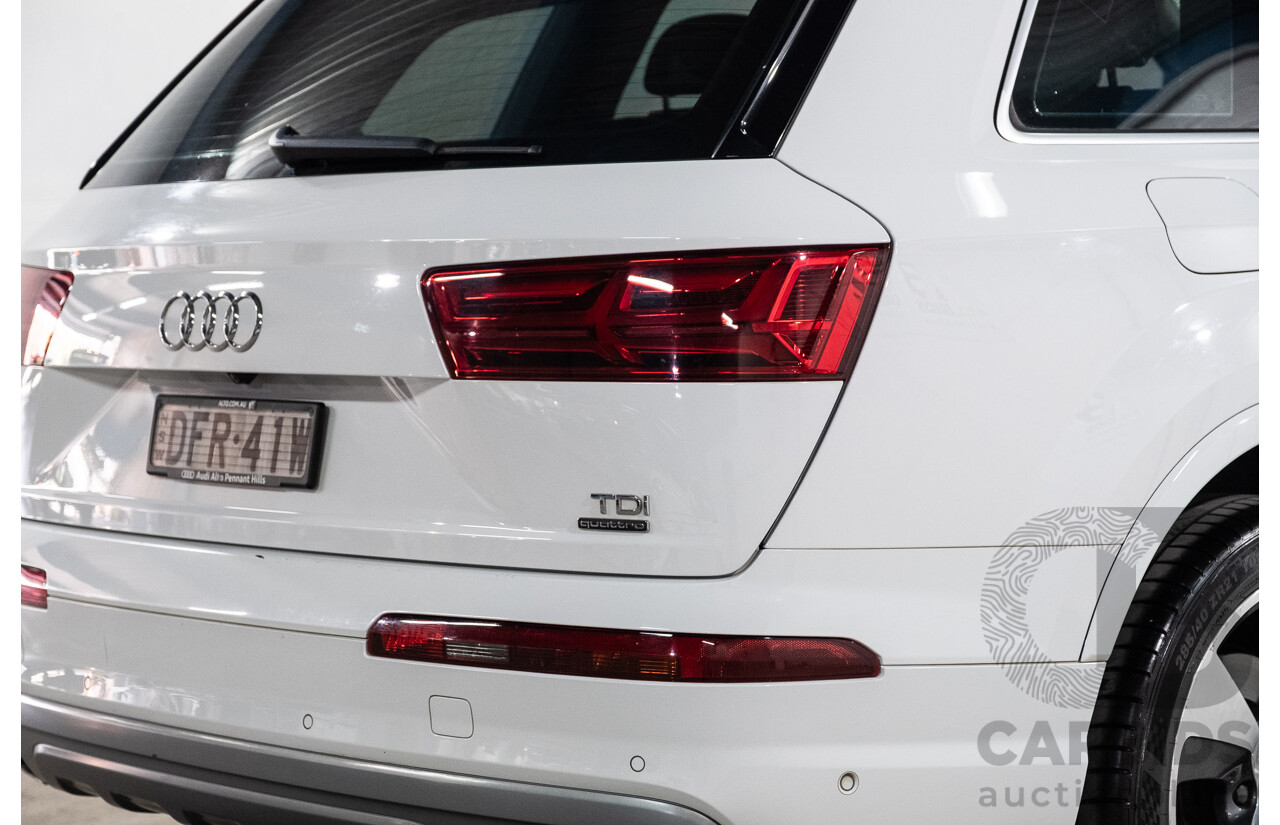 05/2016 Audi Q7 3.0 TDI Quattro (200kW AWD) 4M 4d Wagon Carrara White Turbo Diesel V6 3.0L - 7 Seater