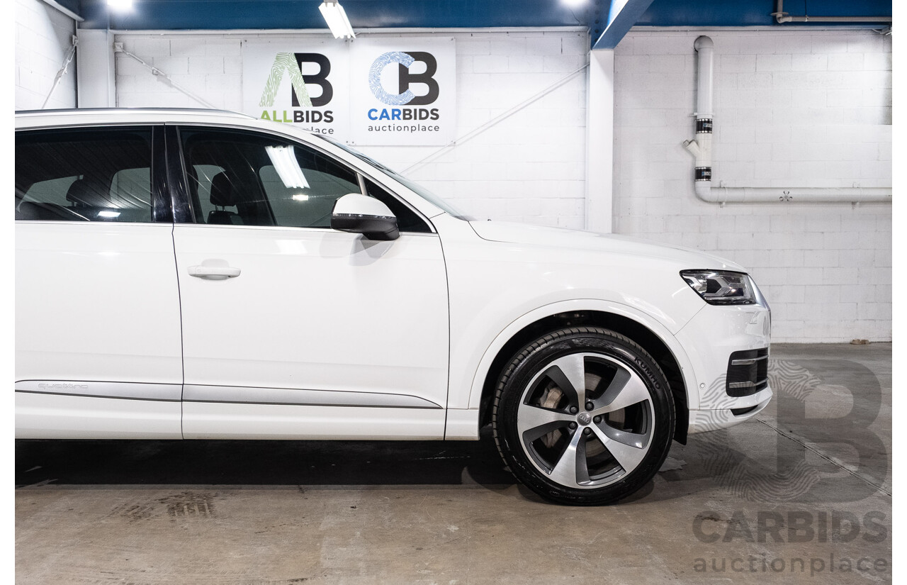 05/2016 Audi Q7 3.0 TDI Quattro (200kW AWD) 4M 4d Wagon Carrara White Turbo Diesel V6 3.0L - 7 Seater