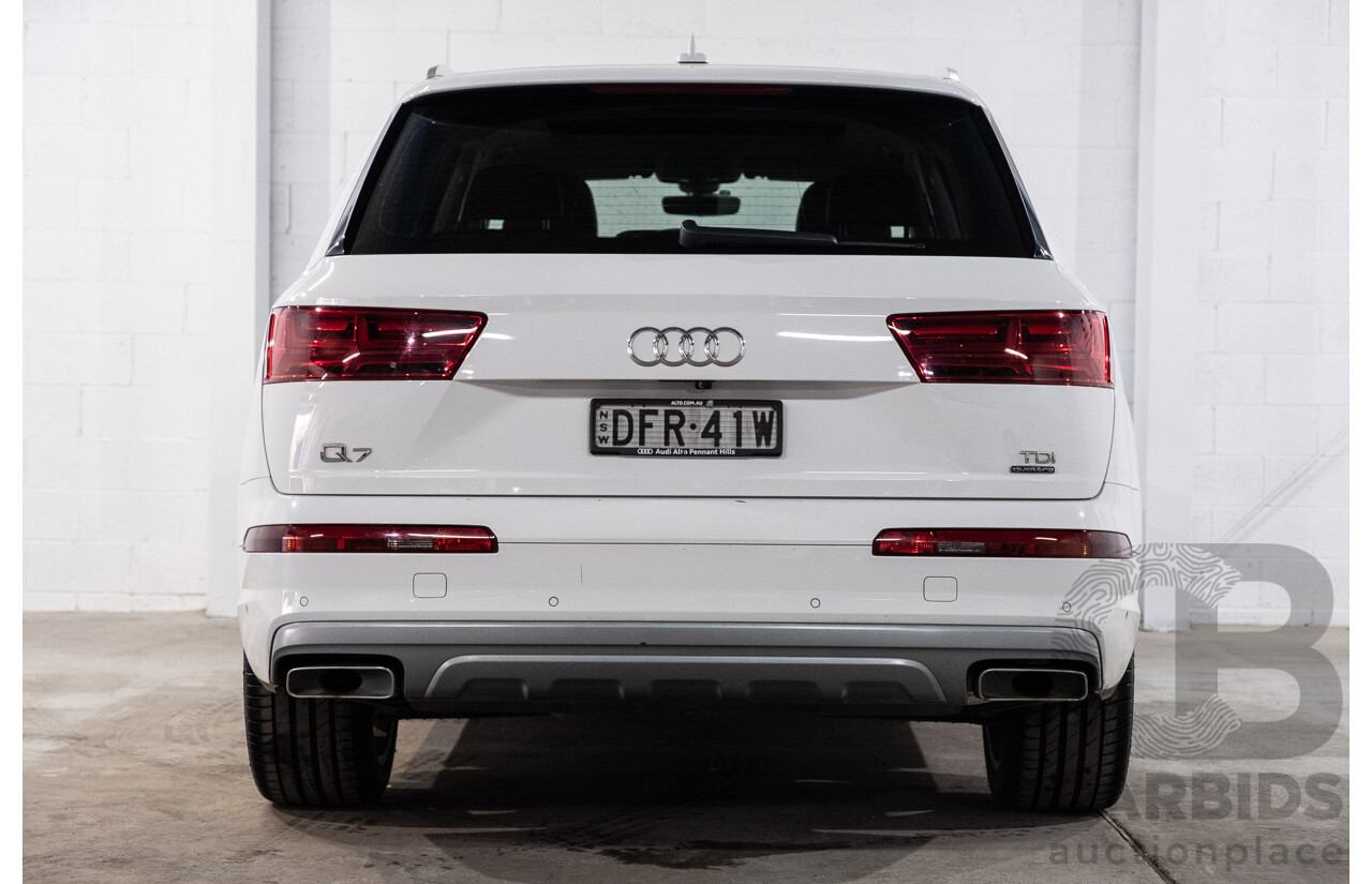 05/2016 Audi Q7 3.0 TDI Quattro (200kW AWD) 4M 4d Wagon Carrara White Turbo Diesel V6 3.0L - 7 Seater