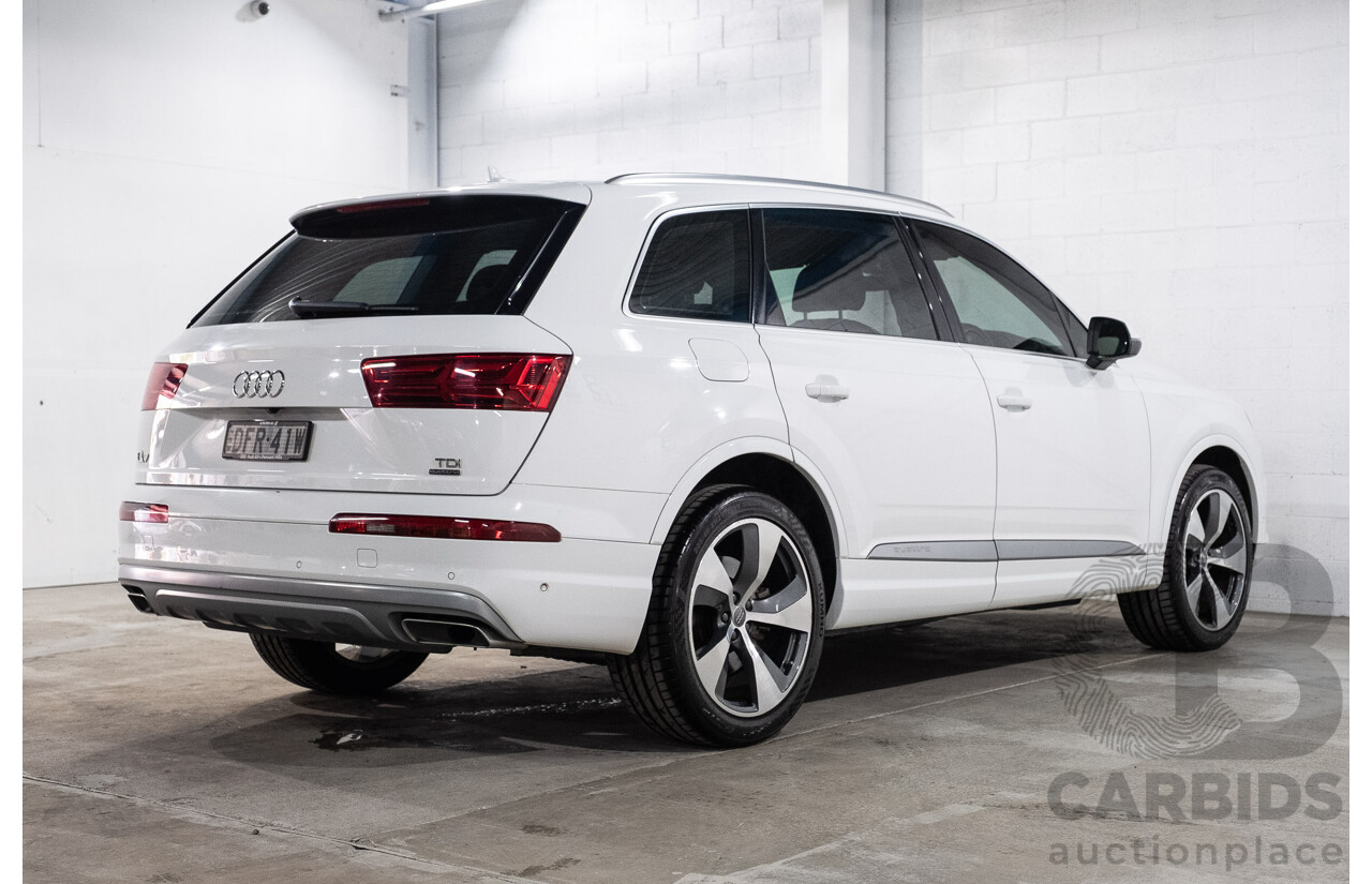 05/2016 Audi Q7 3.0 TDI Quattro (200kW AWD) 4M 4d Wagon Carrara White Turbo Diesel V6 3.0L - 7 Seater