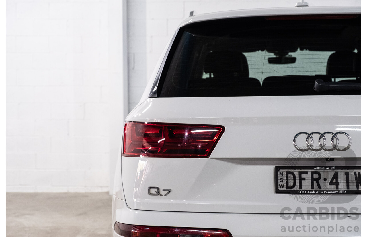05/2016 Audi Q7 3.0 TDI Quattro (200kW AWD) 4M 4d Wagon Carrara White Turbo Diesel V6 3.0L - 7 Seater