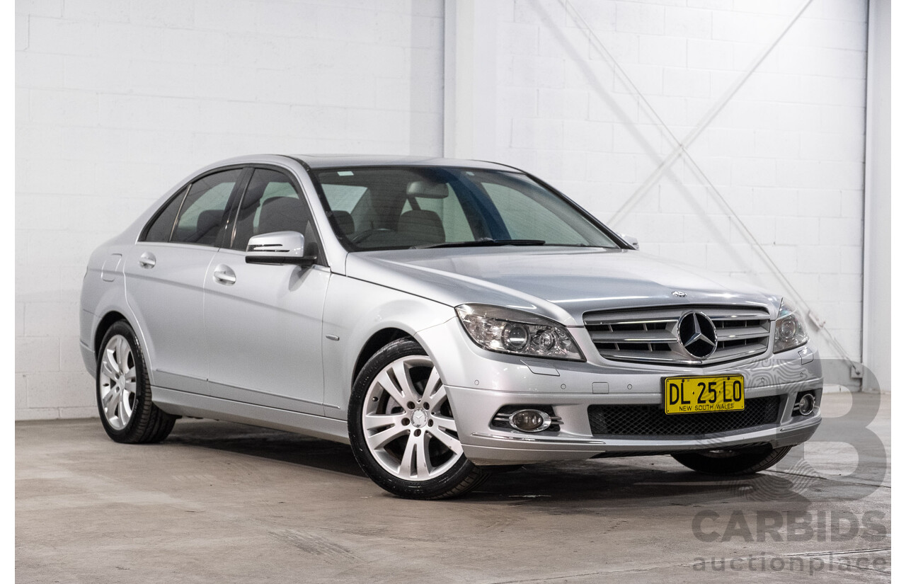 12/2008 Mercedes-Benz C200 Kompressor Avantgarde W204 4d Sedan Iridium Silver Metallic Supercharged 1.8L