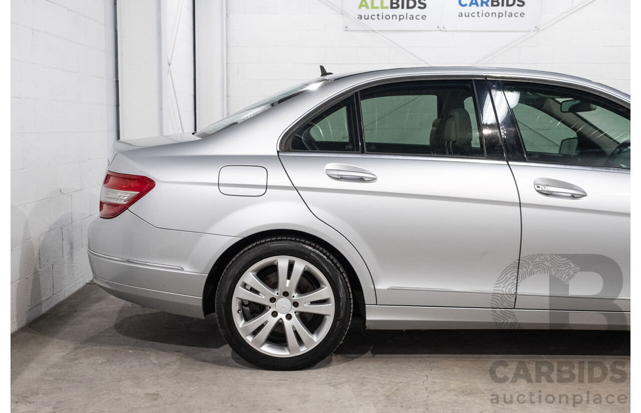 12/2008 Mercedes-Benz C200 Kompressor Avantgarde W204 4d Sedan Iridium Silver Metallic Supercharged 1.8L