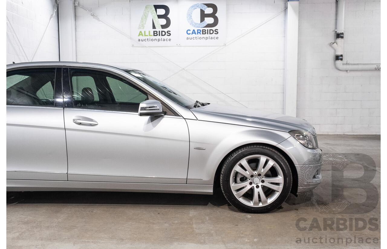 12/2008 Mercedes-Benz C200 Kompressor Avantgarde W204 4d Sedan Iridium Silver Metallic Supercharged 1.8L