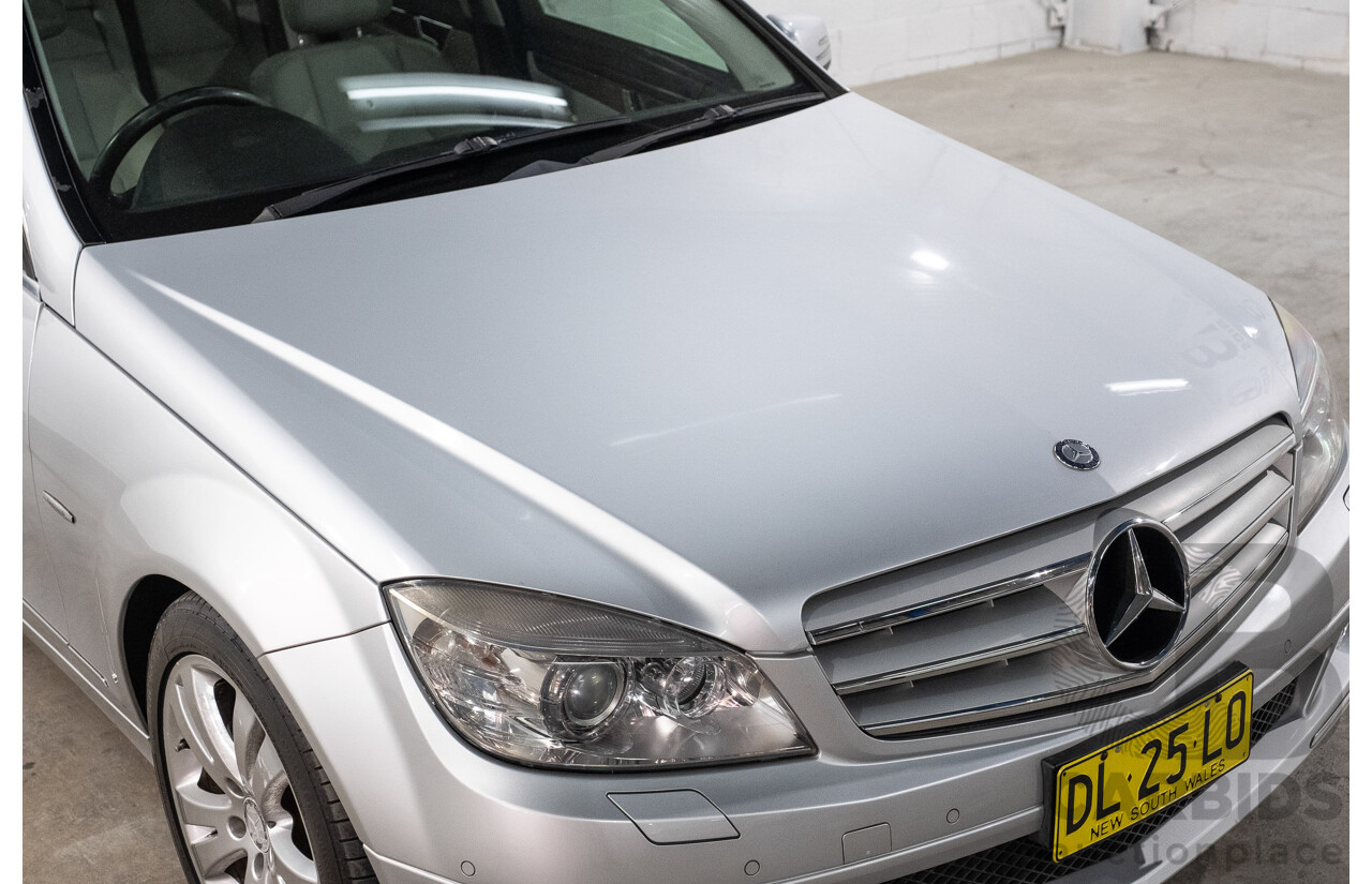 12/2008 Mercedes-Benz C200 Kompressor Avantgarde W204 4d Sedan Iridium Silver Metallic Supercharged 1.8L