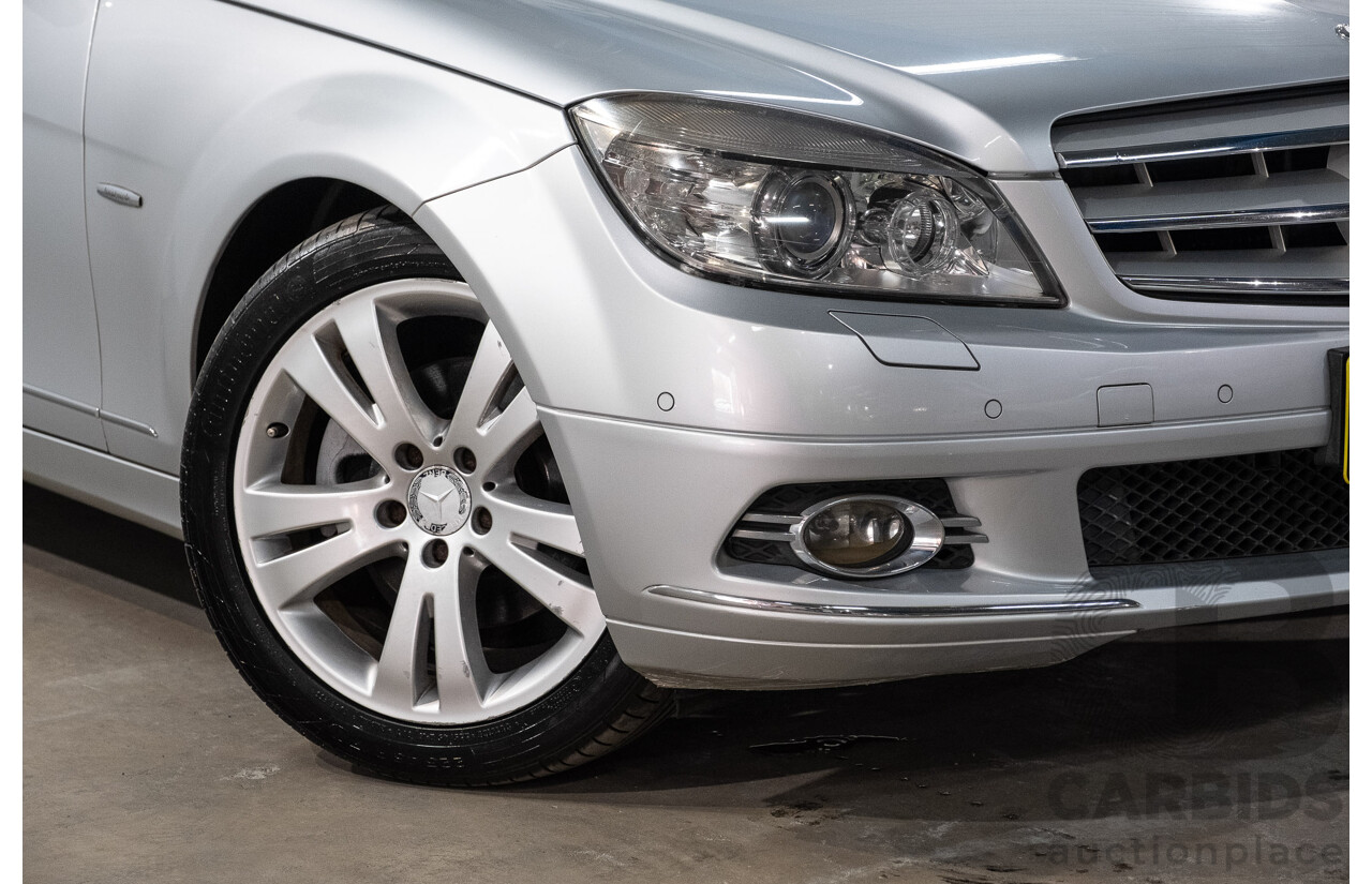 12/2008 Mercedes-Benz C200 Kompressor Avantgarde W204 4d Sedan Iridium Silver Metallic Supercharged 1.8L