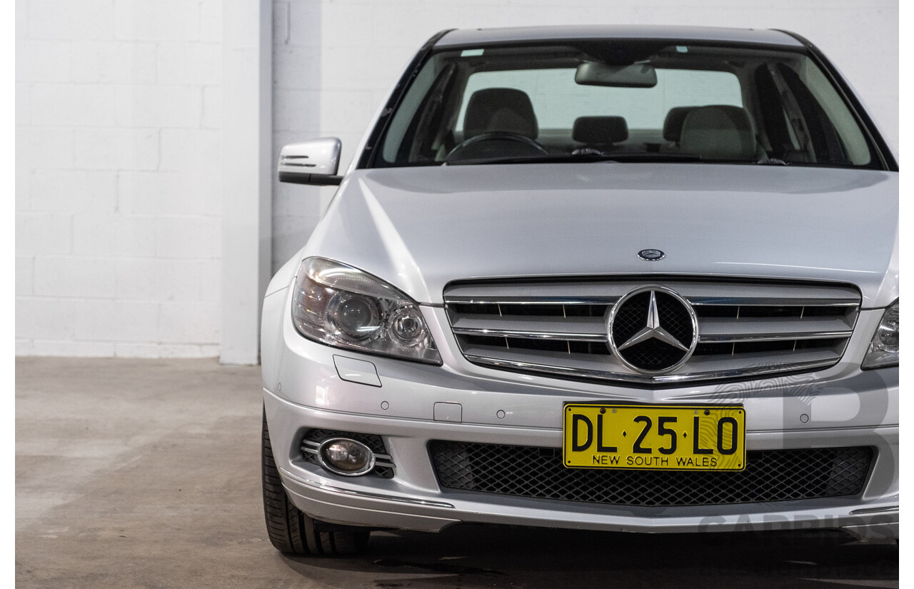12/2008 Mercedes-Benz C200 Kompressor Avantgarde W204 4d Sedan Iridium Silver Metallic Supercharged 1.8L