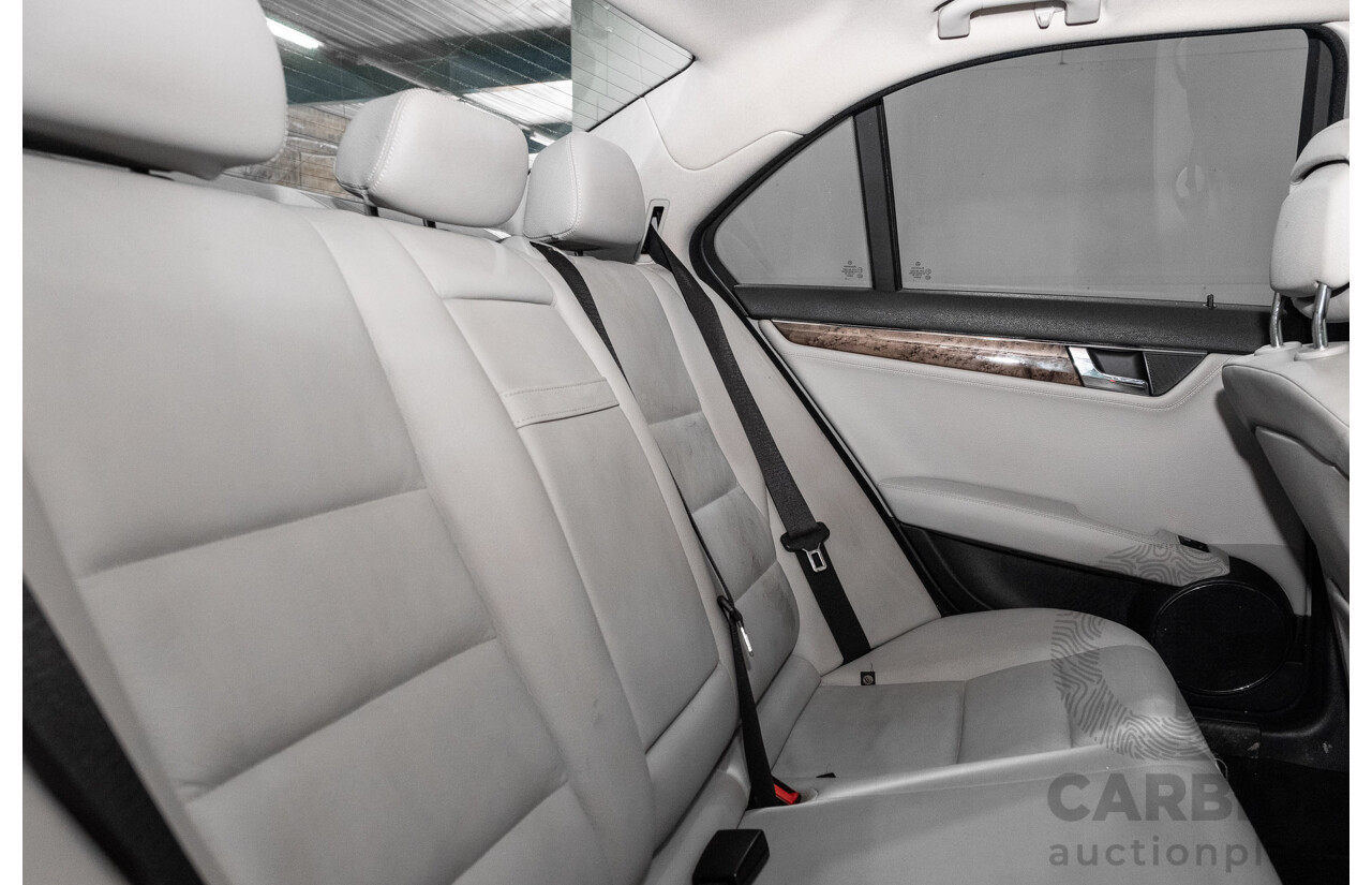 12/2008 Mercedes-Benz C200 Kompressor Avantgarde W204 4d Sedan Iridium Silver Metallic Supercharged 1.8L
