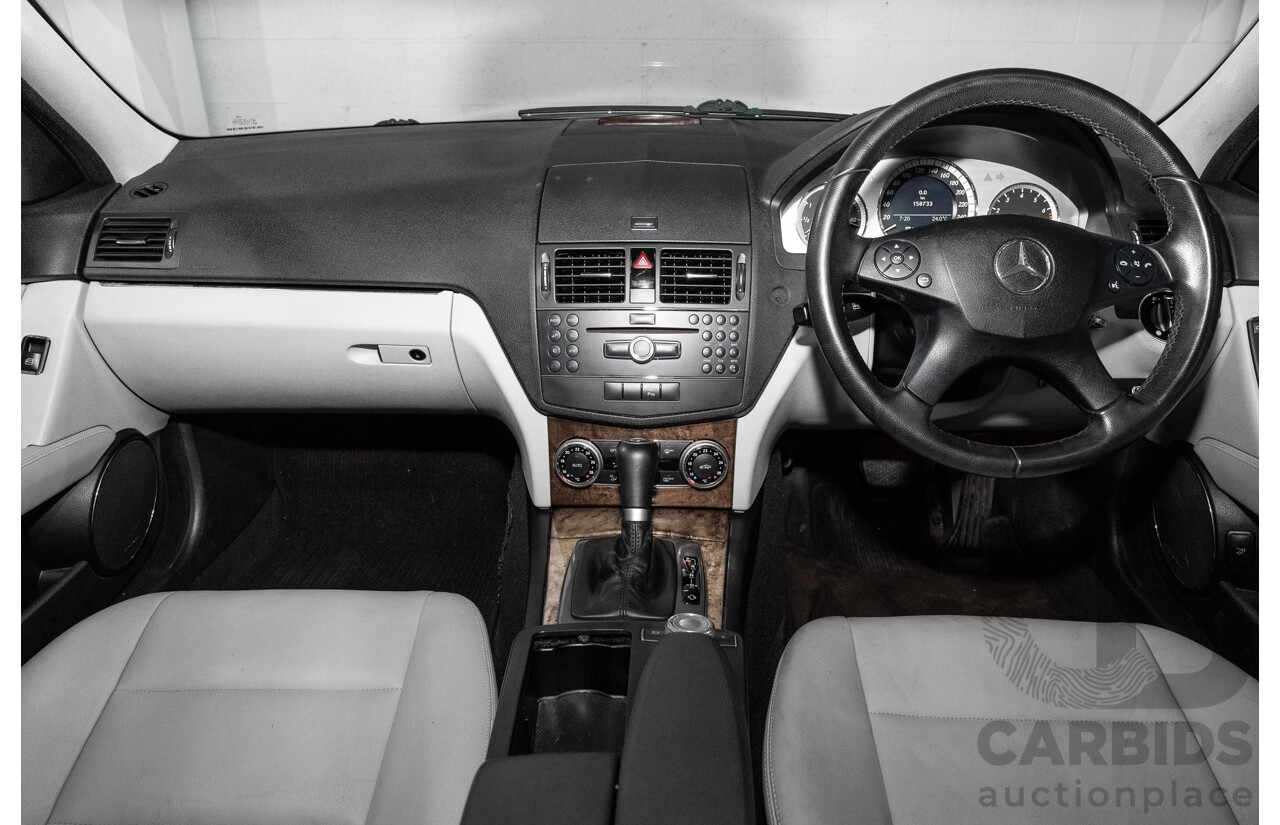 12/2008 Mercedes-Benz C200 Kompressor Avantgarde W204 4d Sedan Iridium Silver Metallic Supercharged 1.8L