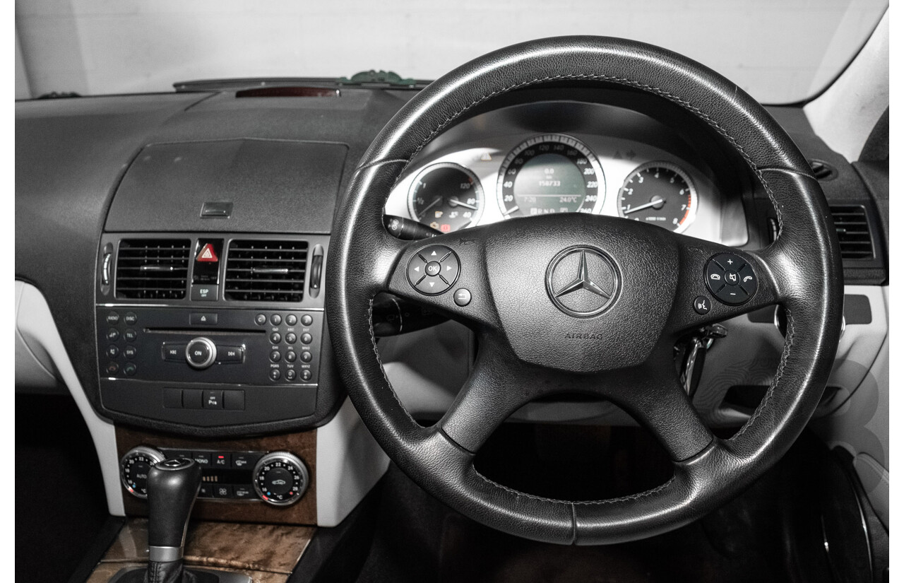12/2008 Mercedes-Benz C200 Kompressor Avantgarde W204 4d Sedan Iridium Silver Metallic Supercharged 1.8L