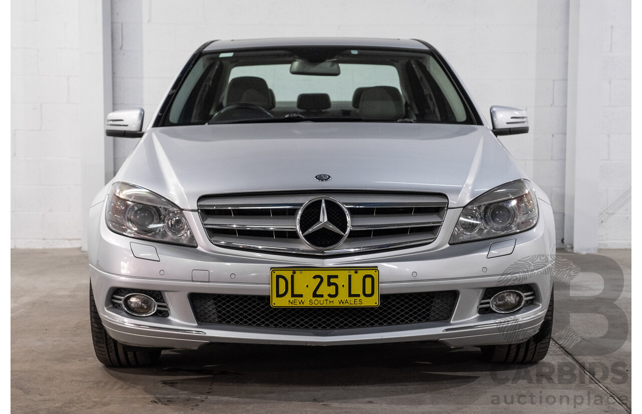 12/2008 Mercedes-Benz C200 Kompressor Avantgarde W204 4d Sedan Iridium Silver Metallic Supercharged 1.8L