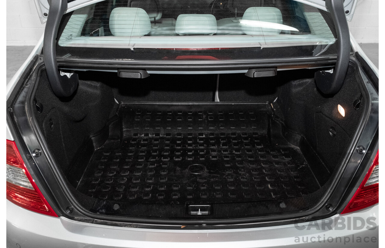 12/2008 Mercedes-Benz C200 Kompressor Avantgarde W204 4d Sedan Iridium Silver Metallic Supercharged 1.8L