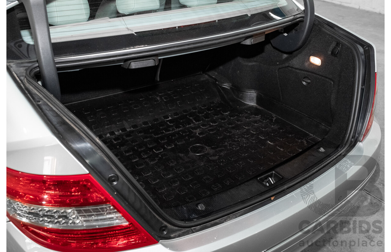 12/2008 Mercedes-Benz C200 Kompressor Avantgarde W204 4d Sedan Iridium Silver Metallic Supercharged 1.8L