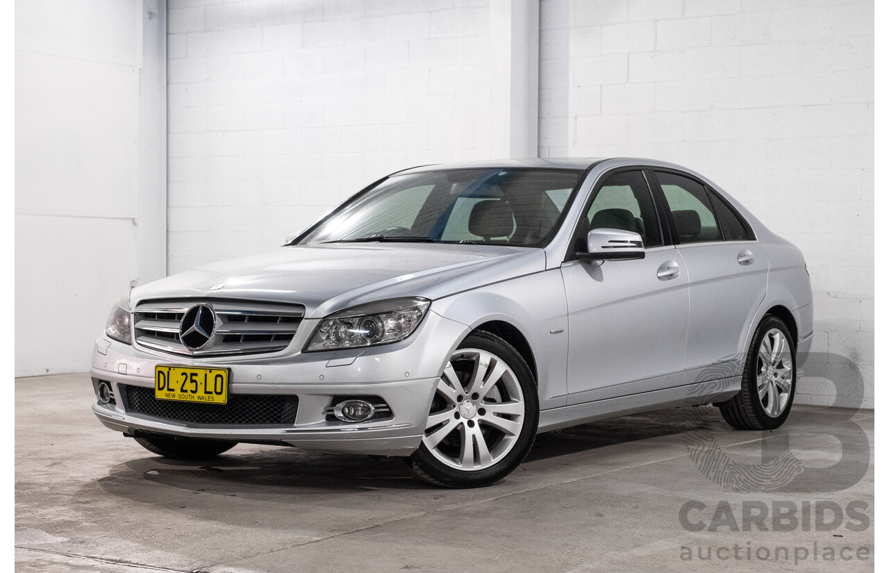12/2008 Mercedes-Benz C200 Kompressor Avantgarde W204 4d Sedan Iridium Silver Metallic Supercharged 1.8L