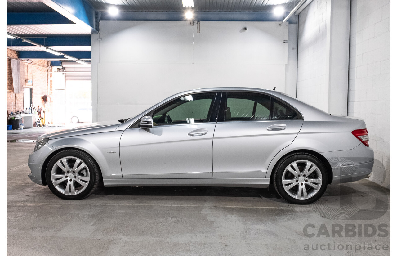 12/2008 Mercedes-Benz C200 Kompressor Avantgarde W204 4d Sedan Iridium Silver Metallic Supercharged 1.8L