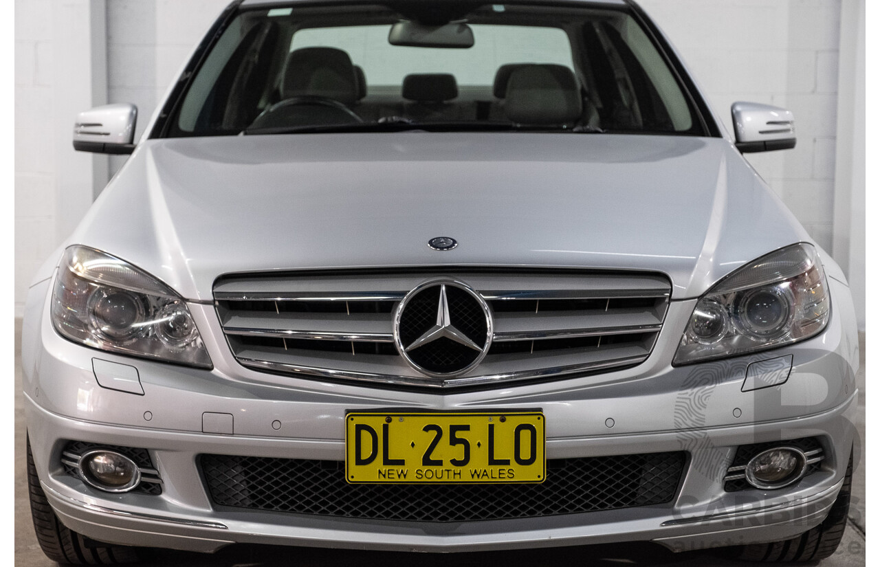 12/2008 Mercedes-Benz C200 Kompressor Avantgarde W204 4d Sedan Iridium Silver Metallic Supercharged 1.8L