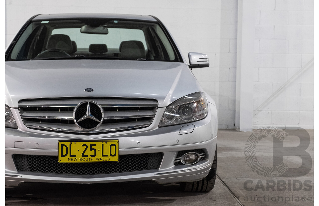 12/2008 Mercedes-Benz C200 Kompressor Avantgarde W204 4d Sedan Iridium Silver Metallic Supercharged 1.8L