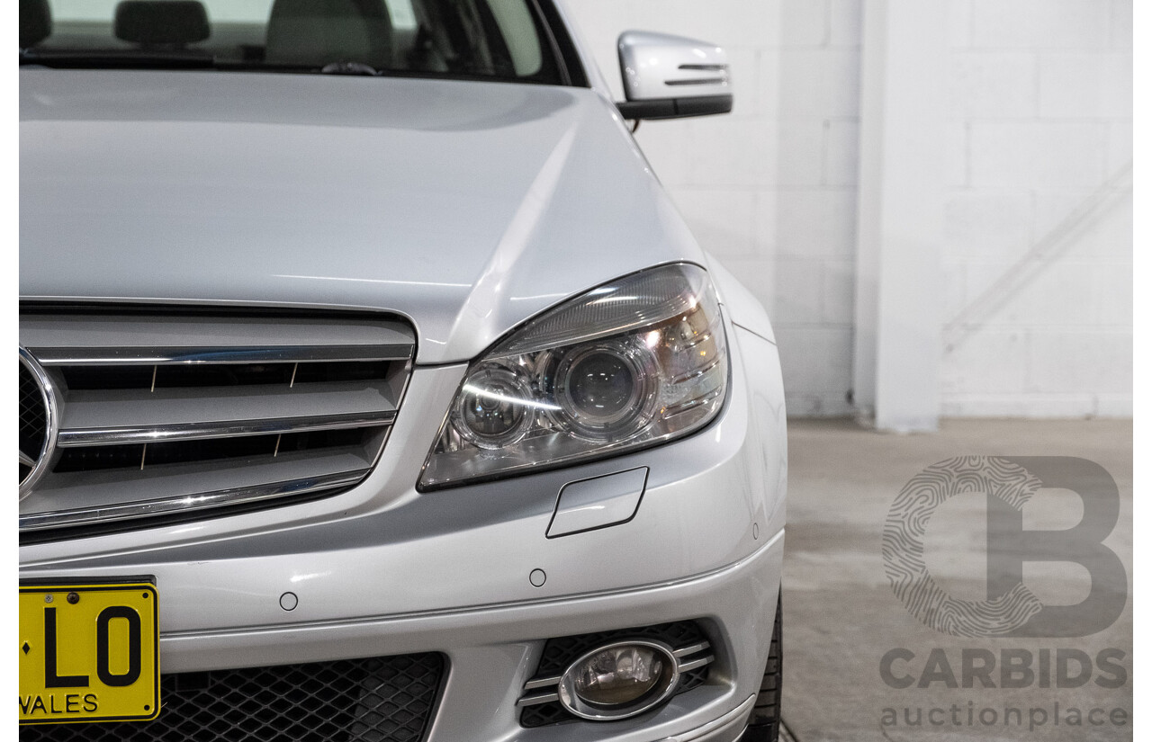 12/2008 Mercedes-Benz C200 Kompressor Avantgarde W204 4d Sedan Iridium Silver Metallic Supercharged 1.8L