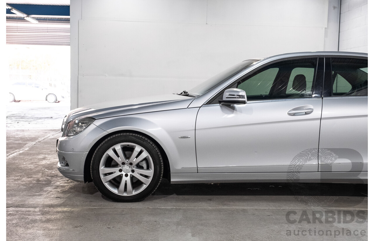 12/2008 Mercedes-Benz C200 Kompressor Avantgarde W204 4d Sedan Iridium Silver Metallic Supercharged 1.8L